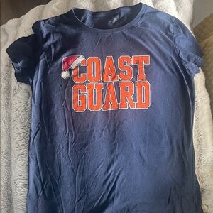 Coast Guard Navy Blue women’s Christmas tshirt so cute